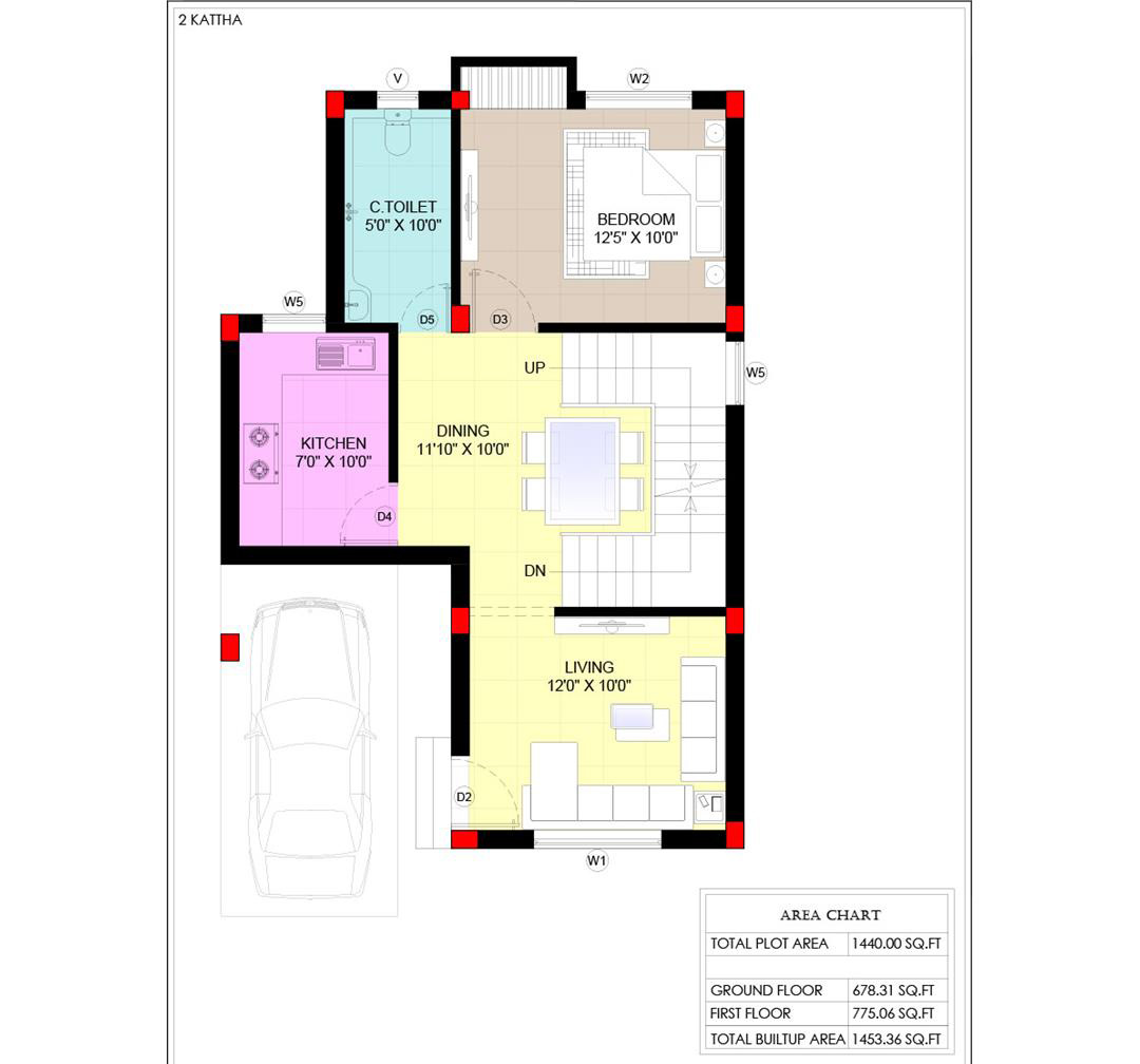 2 KATTHA GROUND FLOOR PLAN